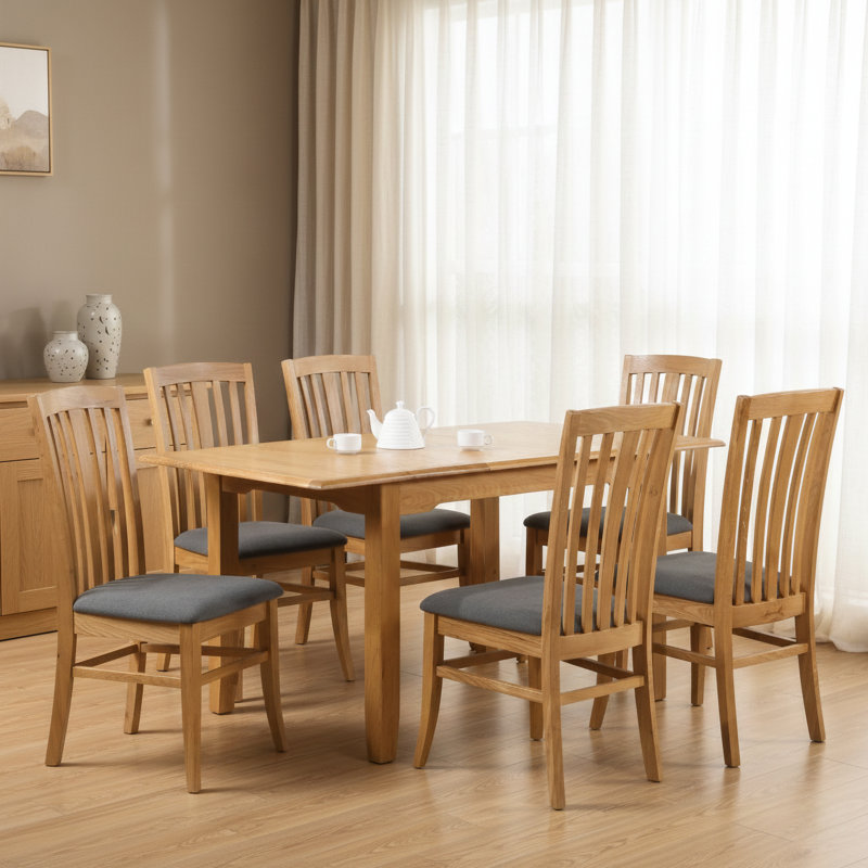 Censu Oak 120cm Dining Table, 18cm H x 90cm W x 200cm D