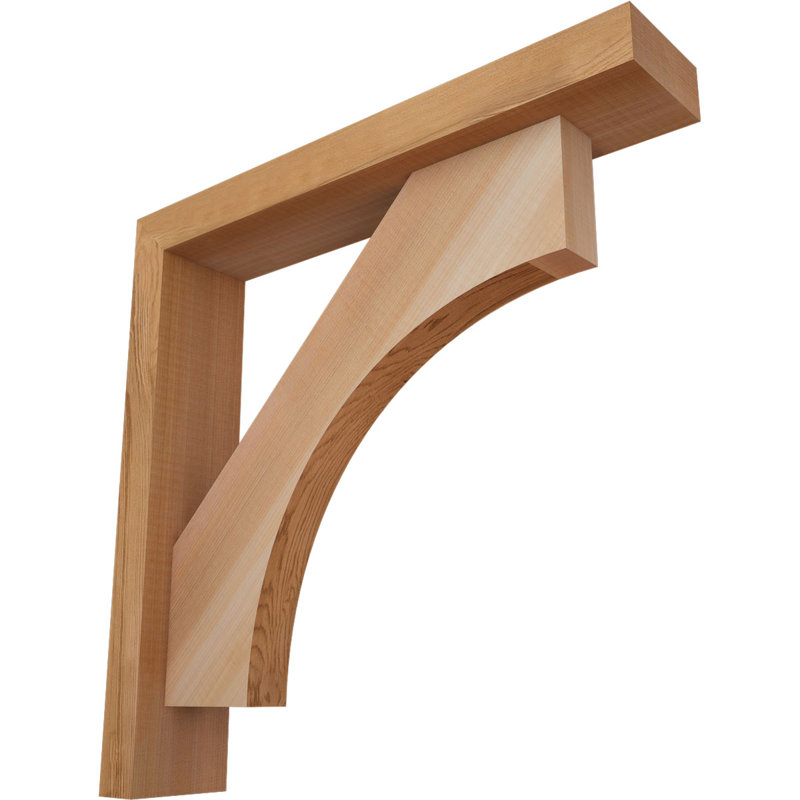 Support Westlake Block avec support décalé, 18 po x 18 po, Cèdre rouge occidental de l 3 1/2 po (lisse)