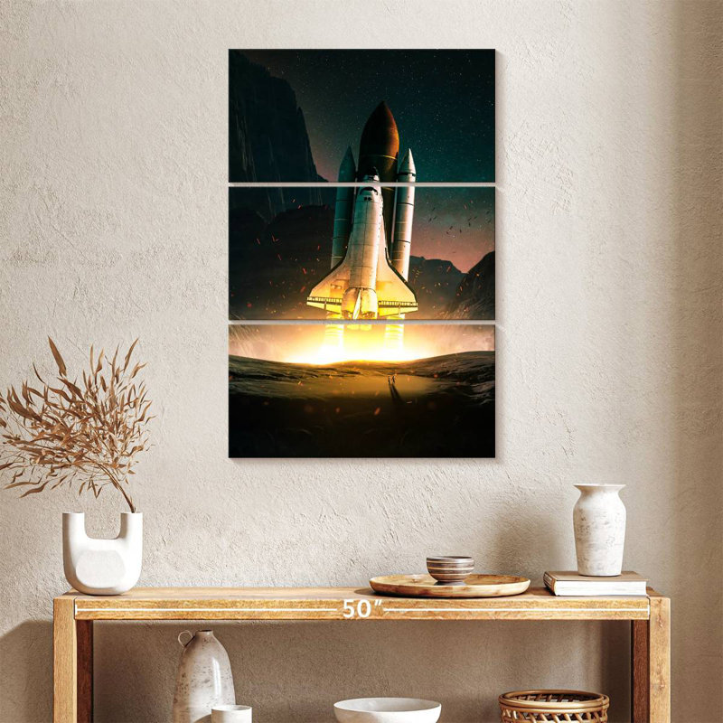 Oberle Space Shuttle Fantasy, 23" H x 14" W