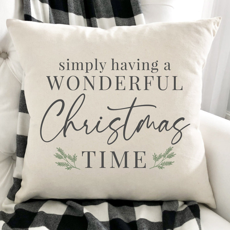  Simply Having a Wonderful Christmas Cotton Pillow Cover