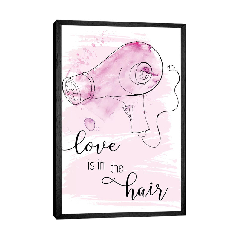 Love Is In The Hair by Tava Studios - Floater Frame Gallery-Wrapped Canvas Giclée on Canvas, 66.04 cm H x 45.72 cm W, Black