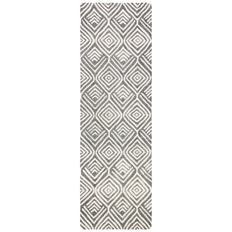 Hidalgo Hand Tufted Wool Geometric Rug, Runner 2'3" x 8'