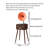 Modern Retro Solid Wood Floor Vinyl Player with Vintage Horn