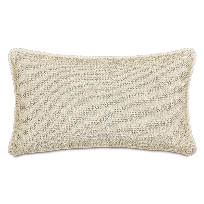 Oreiller décoratif Downwind , Crème, crème, Rectangle H 13 po x l 22 po