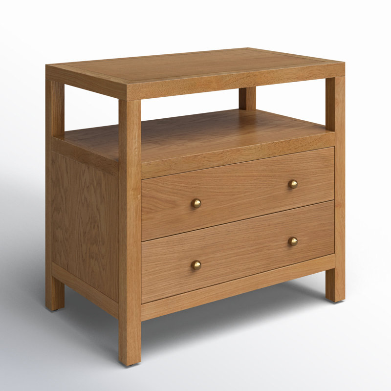 Celine 28" 2-Drawer Wooden Nightstand