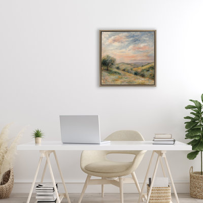 Cadre flottant Springtime Hills Landscape, design par Petal Prints Design