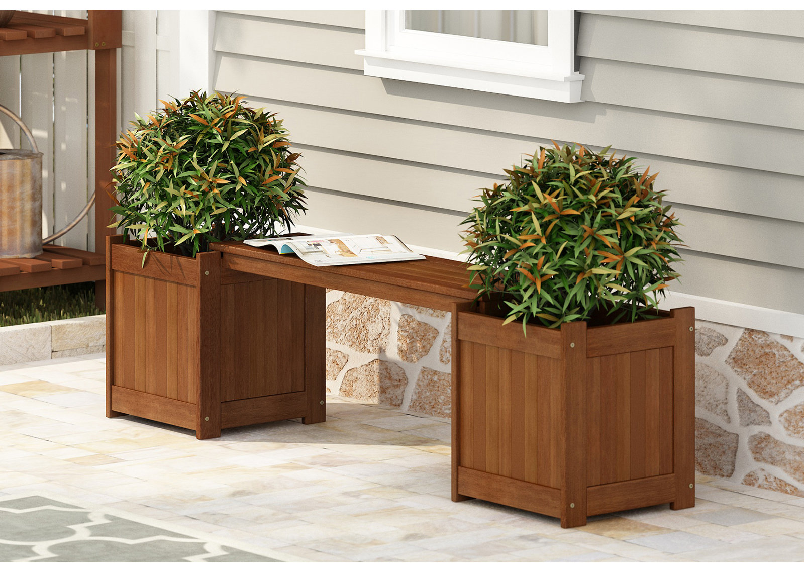 Arlen 72" Raised Garden Bed, Brown