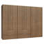  Armoire de rangement 6 pièces à 4 portes et 4 tiroirs avec armoire et étagère de rangement en bois L 94 po - Rustique