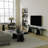 Modern Black Coffee Table Set (4 Pieces), 100% Melamine Coated Particle Board | Large Table: 70.9 x 15.7 x 16.5 in, Medium Table: 47.2 x 15.7 x 23.6 in, Small Tables: 15.7 x 19.7 x 15.7 in | Stylish & Durable Design for Living Room-1794062080