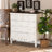 Audet Levron Classic and Traditional Two-Tone and Antique Wood 5-Drawer Storage Cabinet