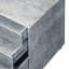 Classeur en faux béton et argent, 3 solutions de rangement - gris et argent, design