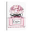 Short Perfume, Pink With Roses - Wrapped Canvas Print-956762696