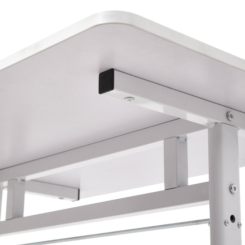 Adjustable Height Modular Iron Computer Desk, 80" W x 60" D