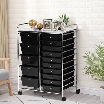 Barksdale 15-Drawer Utility Rolling Organizer Cart