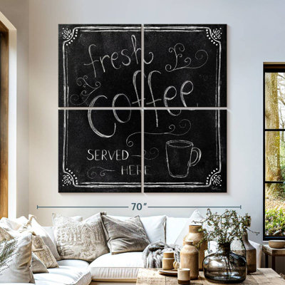 Plaque murale Kema Fresh Coffee Served Here