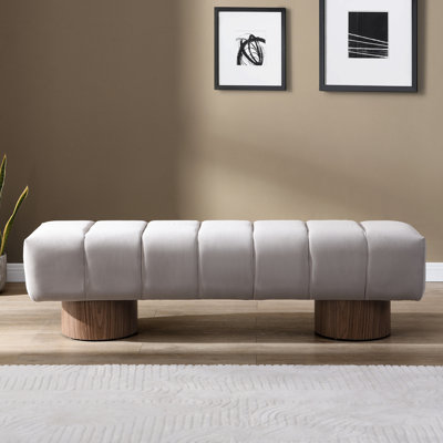 Banc de buanderie en tissu gris, capacité de poids de 300 lb, lecture sans velours