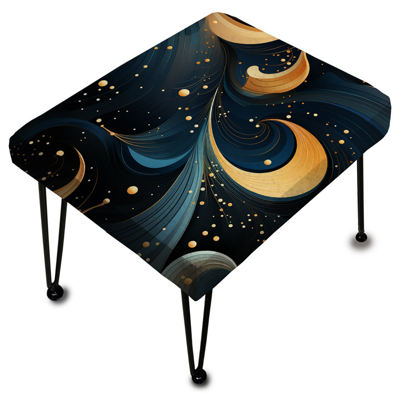 Cosmic Striped Radiance - Repose-pieds rectangulaire géométrique