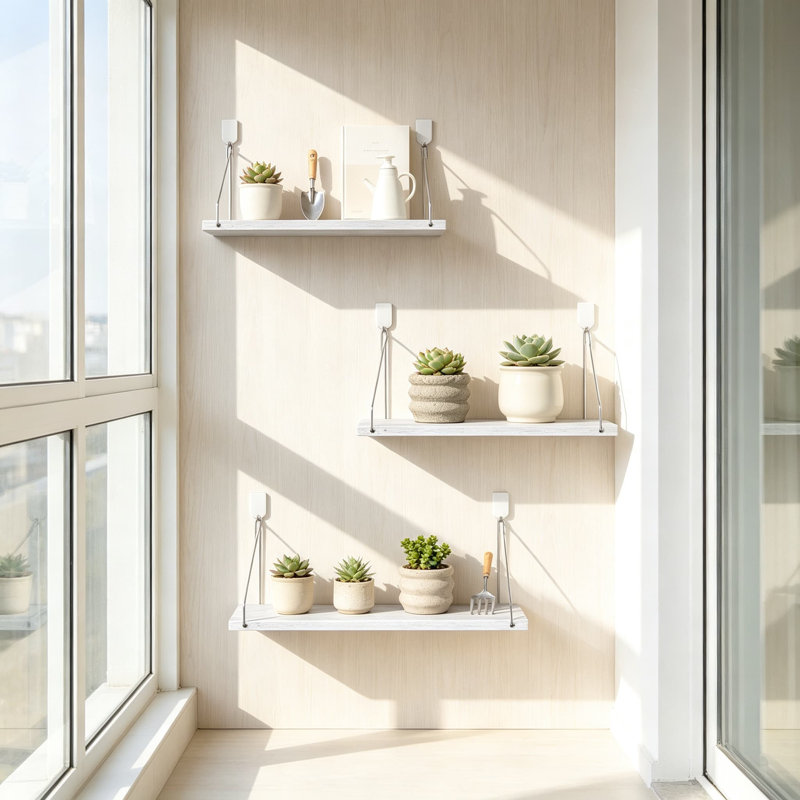 Ensemble de trois tablettes murales flottantes flottantes