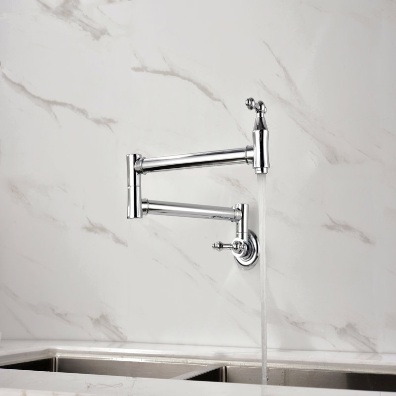 Robinet remplisseur de pot mural, Chrome chrome