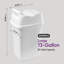 Grande poubelle de cuisine en plastique avec couvercle pivotant, 13 gallons - 50 litres, noir-122762300