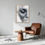 «Abstract Smoke Portrait of Eye» sur toile grise et sarcelle-132892868