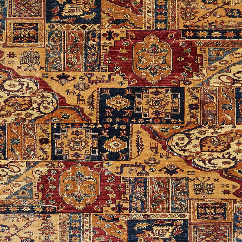 Tapis abstrait moderne 660, Carré 8 pi
