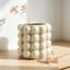 Vase à bulles beige en céramique pour fleurs, vase court de 5,5 pouces pour décor de ferme Boho, vase décoratif pour salon, table basse, manteau de cheminée, chambre à coucher, bureau