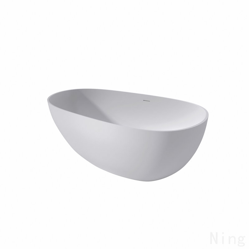 59" Premium Solid Surface Deep Soaking Bathtub