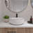 DeerValley Symmetry 16'' Circular White/Black Ceramic Vessel Bathroom Sink-90655505