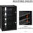 5 Media Center Cabinet. Distressed Black, Tempered Glass Doors, Adjustable Shelves. Accommodates Player, Receiver, Gaming Console, Laptop, Books. Arranges Cables Stand With Door, Shelves And Cable
