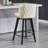 Swivel Bar Stool, 27.5" PU Leather Seat with Tufted Back, Solid Wood Legs, Counter Height Bar Chairs for Kitchen Island, Dining Room, Café-818417645