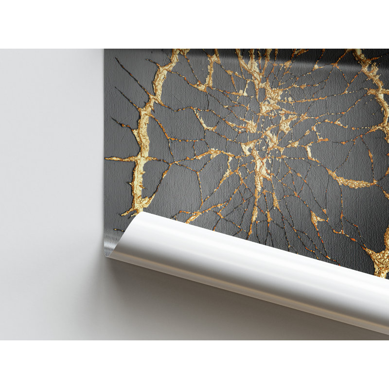 Kintsugi 3d Wall Art, Contemporary Art Canvas, Trendy Canvas Art, Abstract Art, Kintsugi Wall Art, Luxury Canvas, Black And Gold Art,