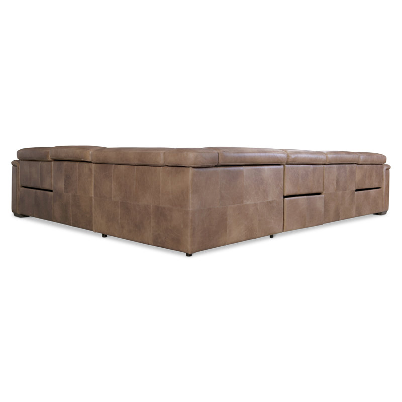 4-Piece Lioni Leather Power Motion Sectional