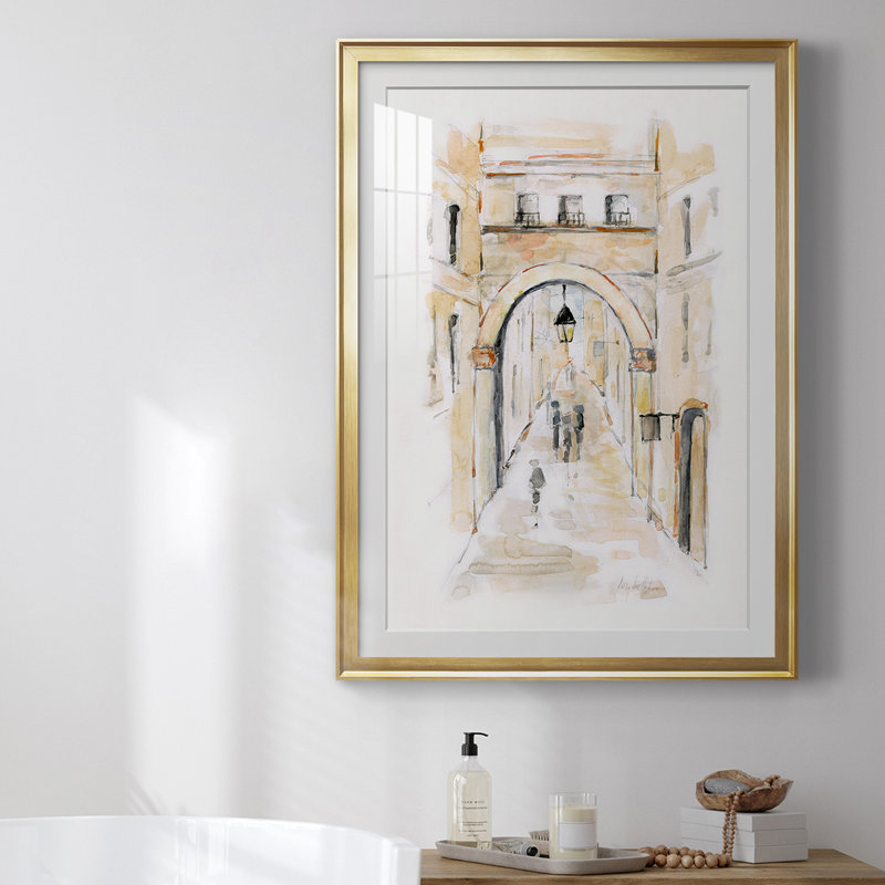 «Venice Market Day I», reproduction encadrée de qualité supérieure - prête à être accrochée, H 42,5 po x l 30,5 po x P 1 po