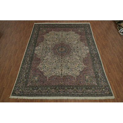 Grand tapis oriental en soie 12x15