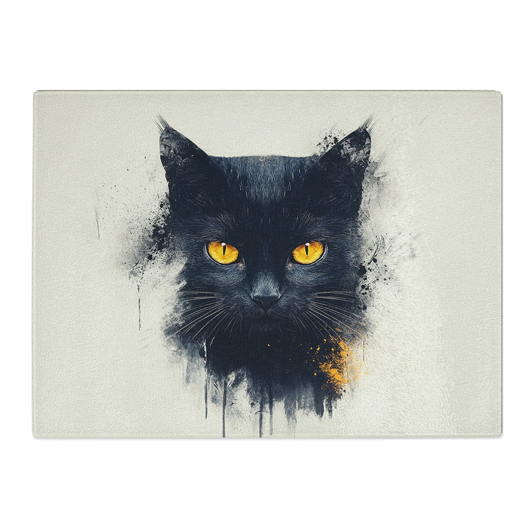 Black Cat Vol.11  Glass Chopping Board