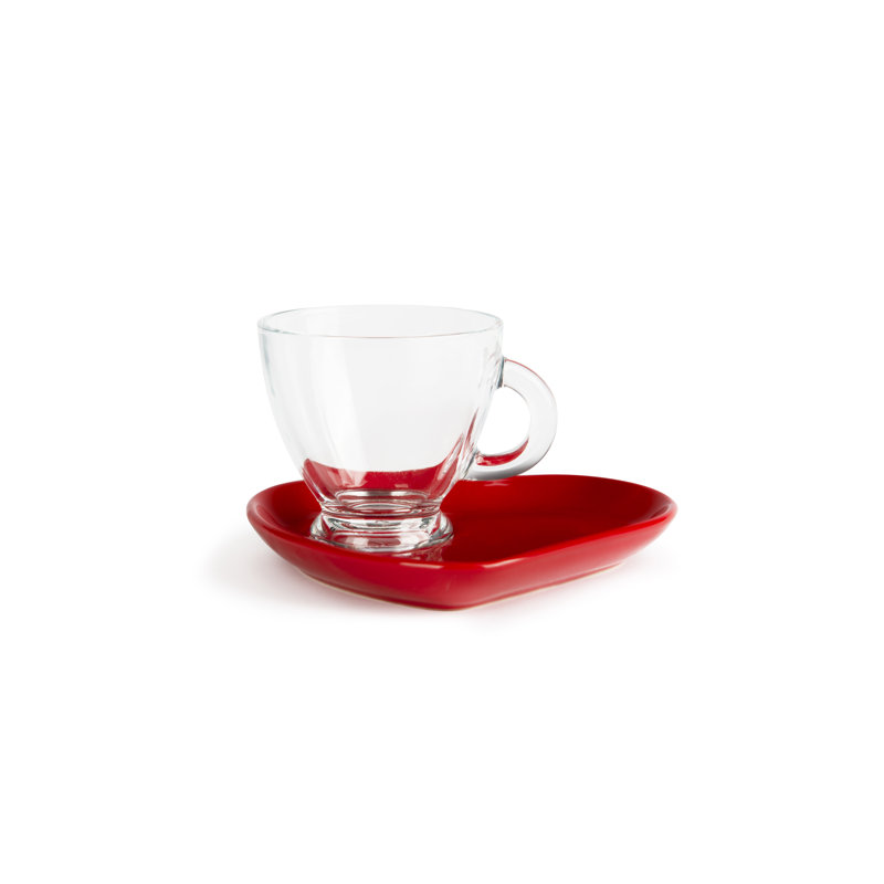 Heart Glass Coffee Cup