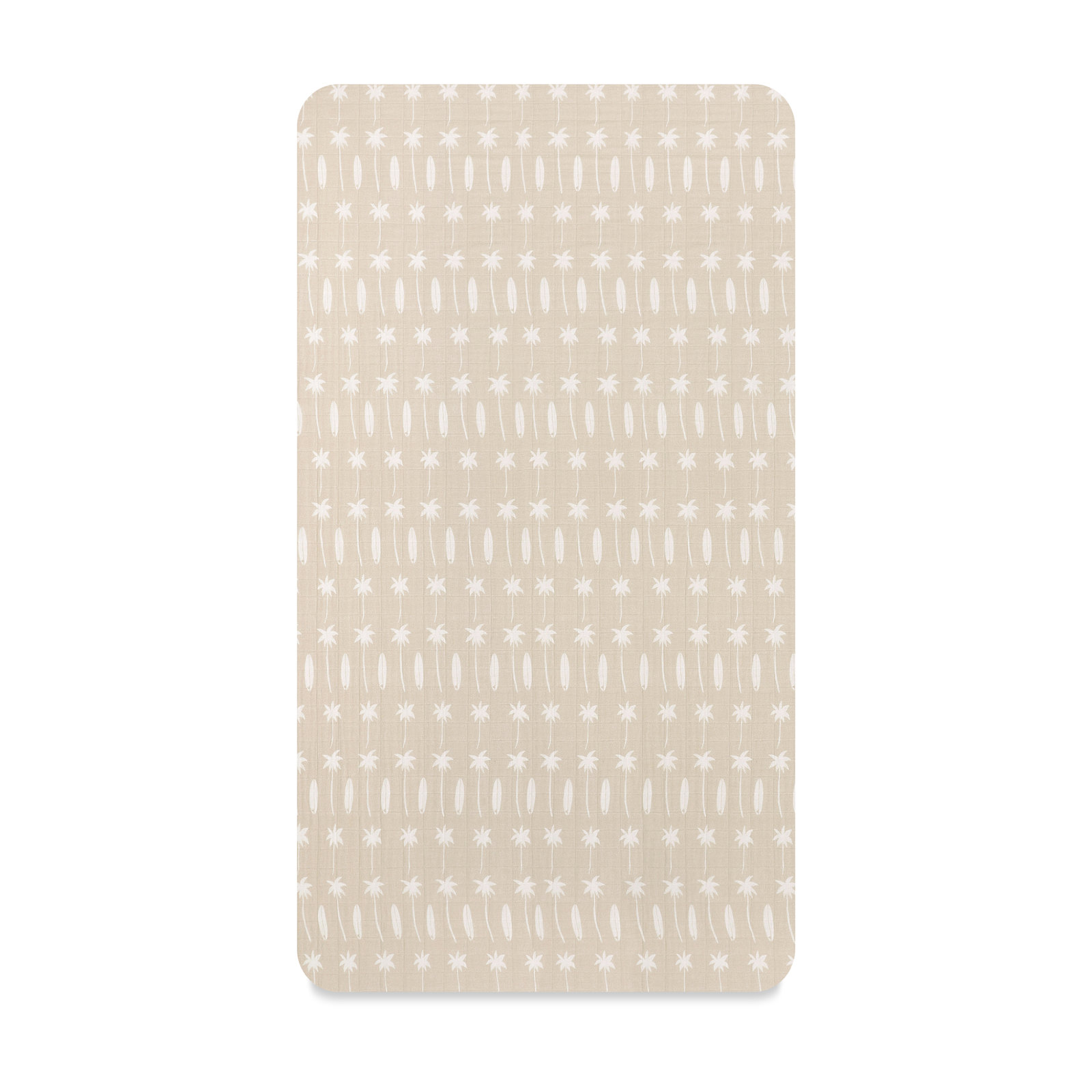 Beach Bum Muslin Crib Sheet