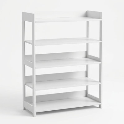 Range-chaussures organisateur de hall d'entrée à 5 niveaux avec tablette supérieure blanc nuage 24,8 x 11,8 x 33,1