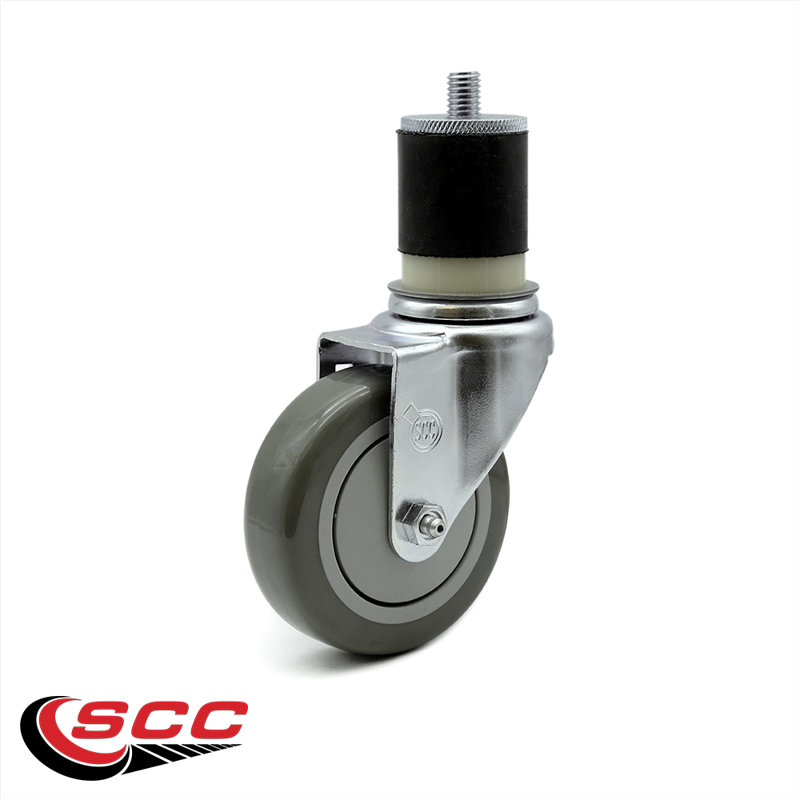 Polyurethane Expanding Caster, Gray