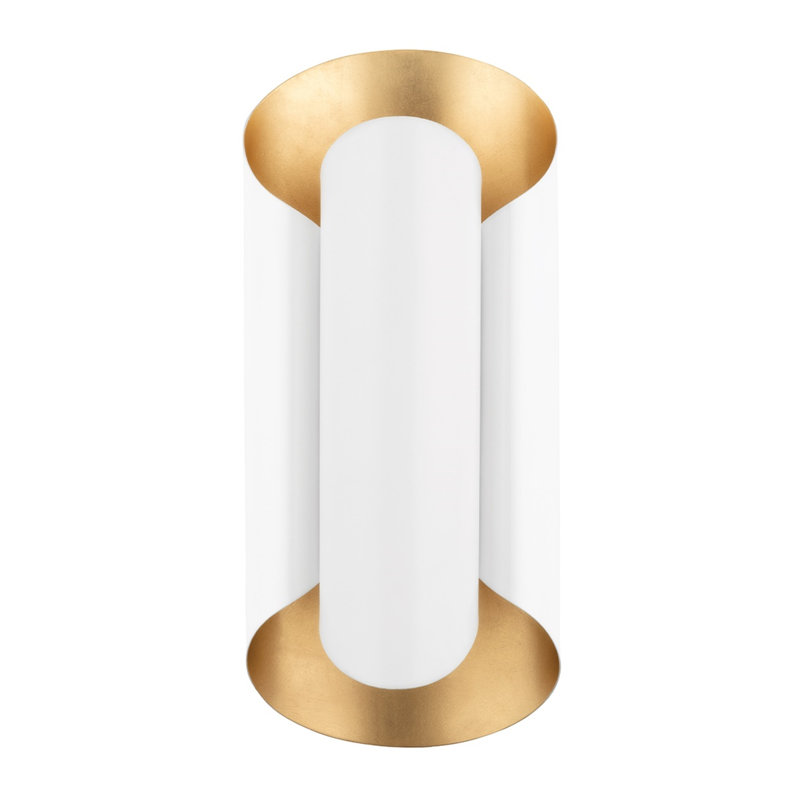 Banks 2 - Light Flush Mounted Sconce, Gold Leaf/White