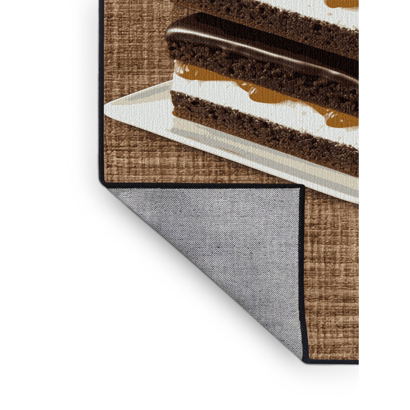  Tapis lavable Sachertorte Desserts, Rectangulaire 3 pi x 5 pi
