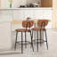 Upholstered Counter Stool with Metal Frame-271538351