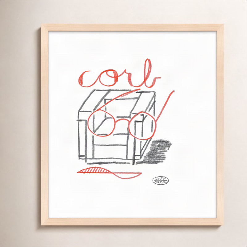 Corb by Jeff Jackson - Framed Wall Art, 20" W x 20" H, Maple Single Picture Framed Paper