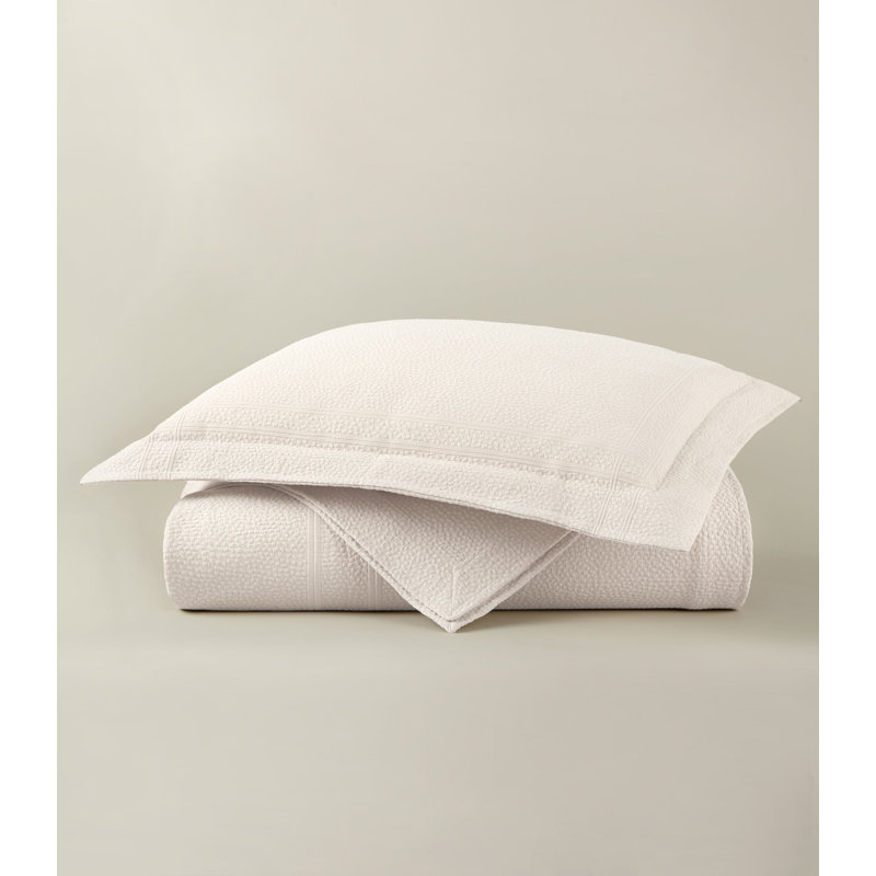 Montauk 100% Cotton Coverlet, King Coverlet, Pearl