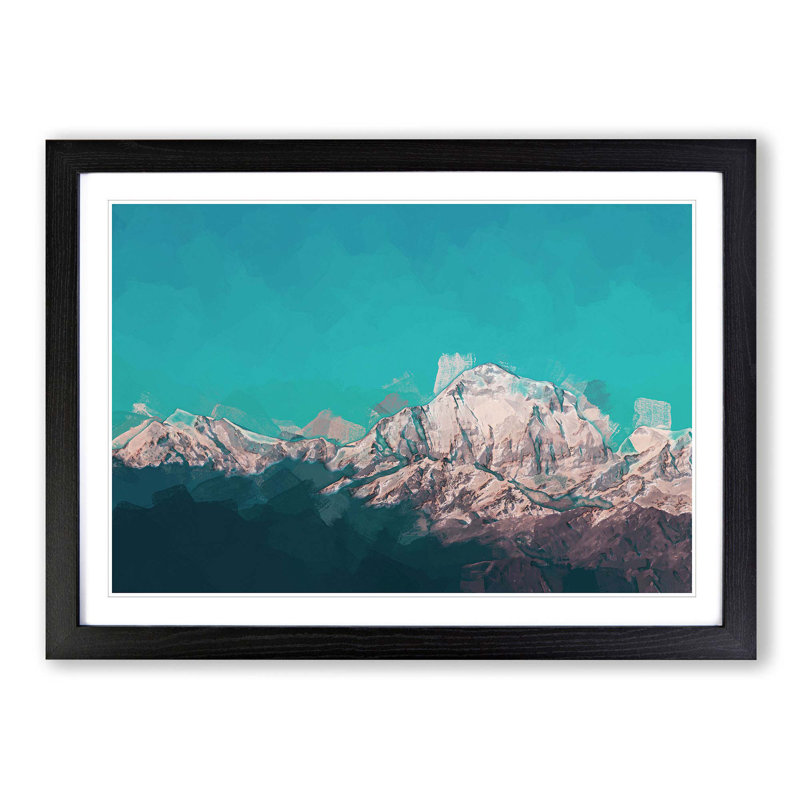Annapurna Circuit in Nepal in Abstract - Picture Frame Graphic Art Print, 62cm H x 87cm W x 2cm D, Black Framed