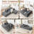 Boneless Oversized Corduroy Boneless Loveseat With 2 Pillows And Side Pockets-239711822