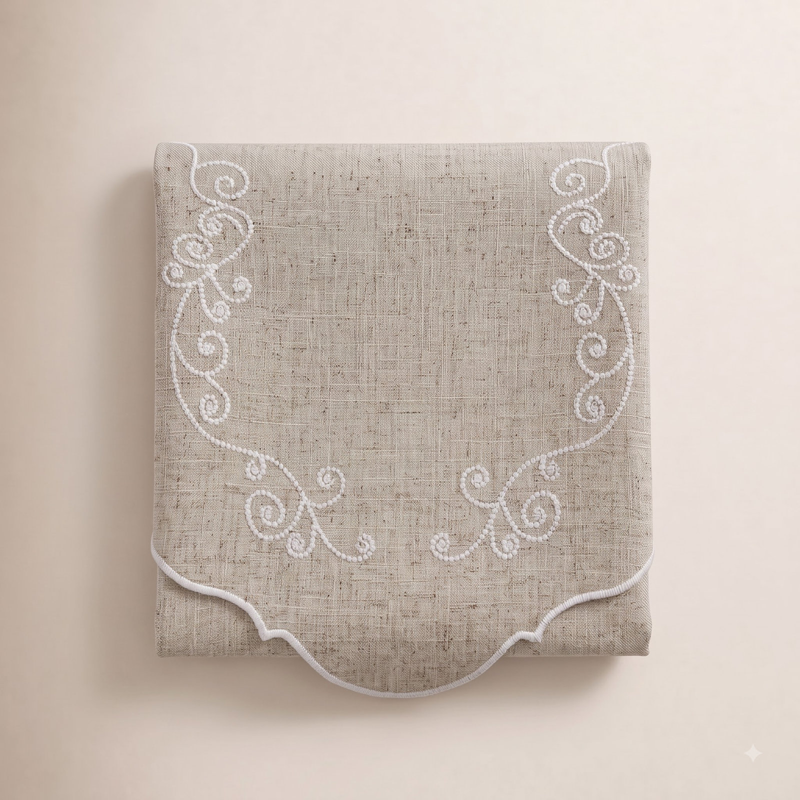 French Perle Table Runner, 52" x 14"