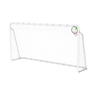 But de soccer portatif 12 x 6 pi pour l'entraînement des jeunes dans la cour arrière | Cadre en acier renforcé avec filet résistant aux intempéries pour les enfants