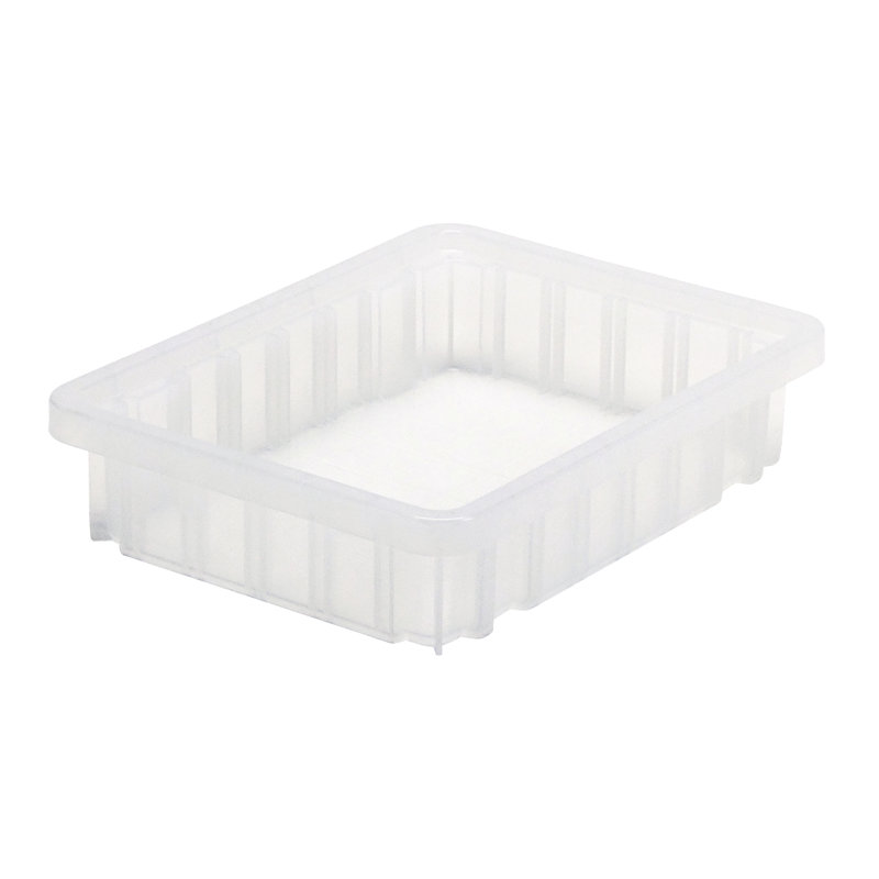 Dividable Grid Container, Clear, 5" H x 8.25" W x 11.88" D